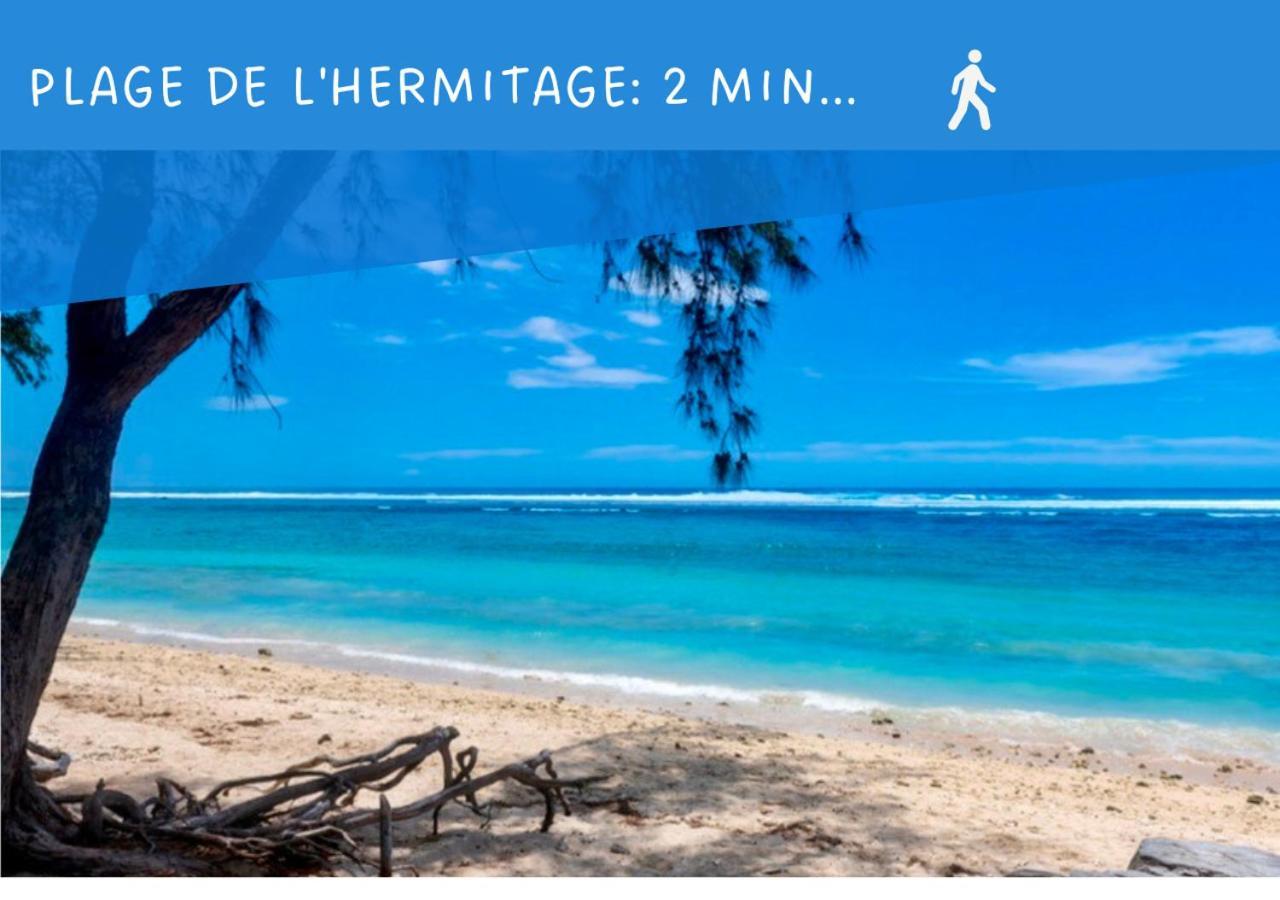 L'Hermitage - Appartement T3 En Bord De Plage Filaos Bagian luar foto